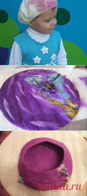 Мастер класс берет с элементами нунофелтинга - Ярмарка Мастеров - ручная работа, handmade