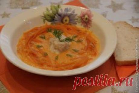 Нежный суп-пюре с рыбой и тыквой