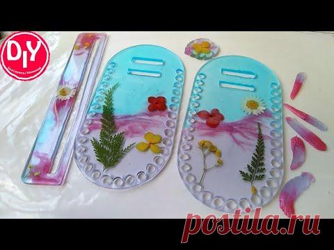 Основа для сумки из эпоксидной смолы с сухоцветами.