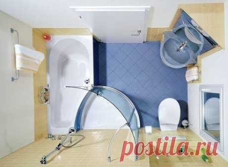 Отличное решение для небольшой ванной комнаты