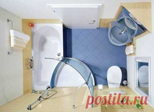 Отличное решение для небольшой ванной комнаты