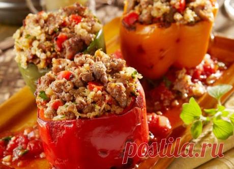 Фаршированный перчик с фаршем из куриного филе!