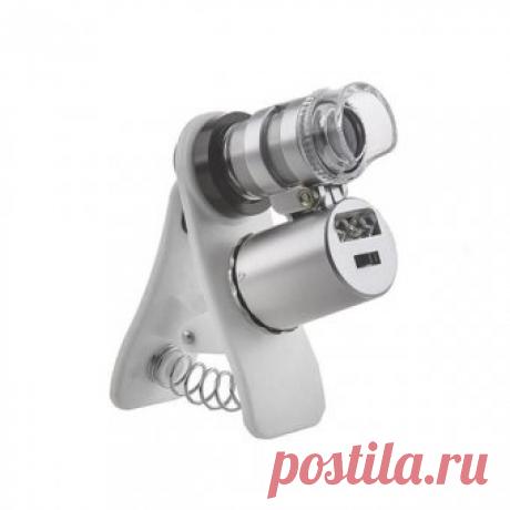 Микроскоп Kromatech 60x мини, с креплением для смартфона, подсветкой (2 LED) и ультрафиолетом (9882-W) Микроскоп Kromatech 9882-W 60х миниатюрный увеличительный прибор с детектором валют. Предназначен для работы с мелкими предметами, подходит для изучения монет, купюр, может применяться для ювелирных работ и починке часов.

Увеличение 60х.
Ультрафиолетовая подсветка используется в качестве детектора подлинности купюр.
Обычная подсветка из двух белых светодиодов.
Изготовлен...