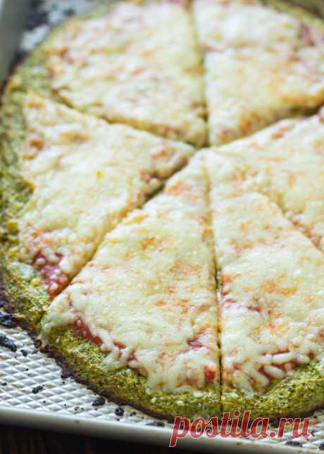 Broccoli Crust Pizza (Low-carb, Gluten free) | Gimme Delicious