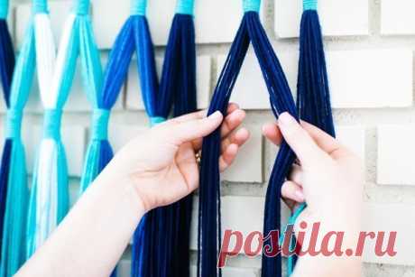 Создаём струящуюся стену из ниточек)... HandMade - Мой Мир@Mail.ru