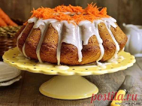 Кекс из морковки с орехами.