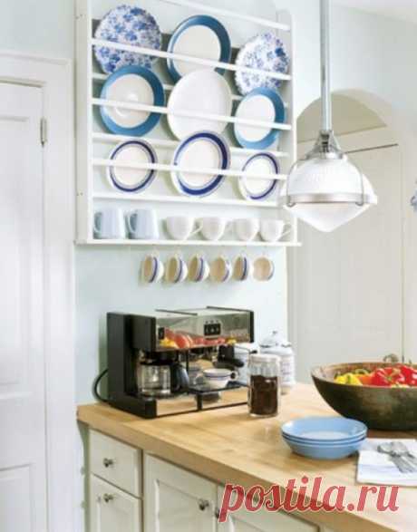 Посуда в интерьере кухни: примеры на фото