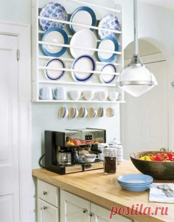 Посуда в интерьере кухни: примеры на фото