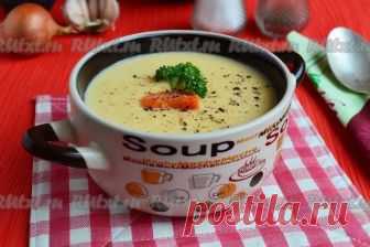 Сырный суп-пюре с курицей от Елены Калининой