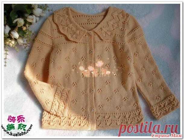 Нежная кофта из шерсти для девочки - Вязание спицами - Страна Мам