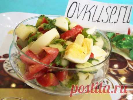 ПОХУДЕЙКИНЫ РЕЦЕПТЫ. Овощной салат с дыней и яйцами