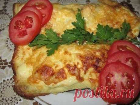 Яичные блинчики с курицей и грибами