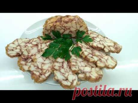 Куриное мясо "Мраморное" /Куриный рулет /на праздничный стол