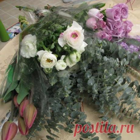 Теория флористики. Основы флористики в лекциях.: Фото мастер-класс. Спиральная техника составления букета.