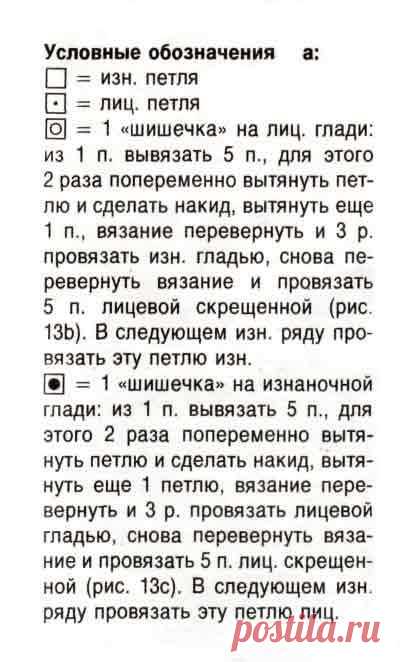 Узор "шишечки" описание.Вязание спицами - Страница 2 - Форум