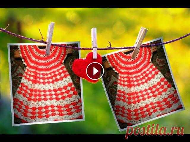 Детское платье крючком МК часть 1 Вязание крючком. Детское платье с круглой кокеткой МК часть 1 Для вашего удобного просмотра, все детали вязания разделены по времени Нажмите ЕЩЁ.... В...