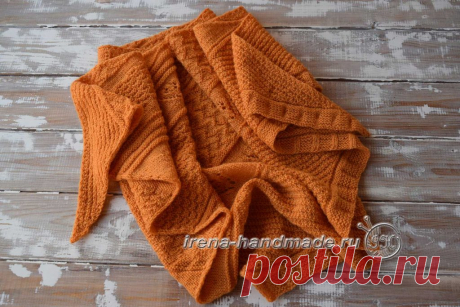 Скандинавский платок «Огонек» (вязание, схемы и фото) - Irena Handmade