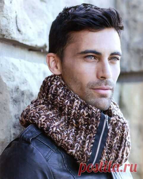 Вязаный воротник на молнии