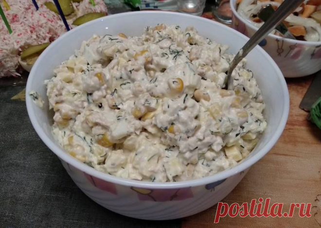 Салат с курицей и ананасом Автор рецепта Анастасия - Cookpad