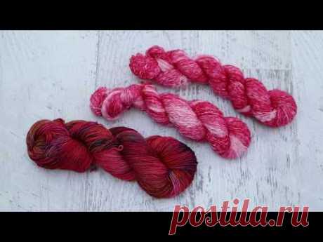 Dyepot Weekly #87 - Glazing Yarn with Red Acid Dye - YouTube
