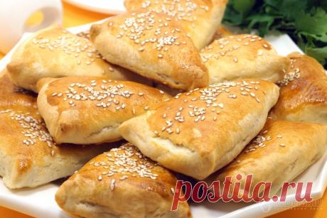 Самса с курицей из слоеного теста - Пошаговый рецепт с фото. Выпечка