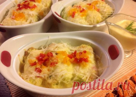 Голубцы с кускусом и семгой.