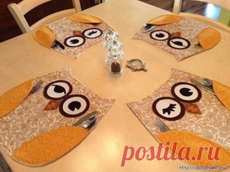 ​Салфетки для сервировки стола - Рукодельные идеи