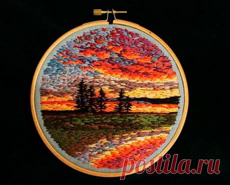 Вышивка гладью пейзажей от Jura Gric - lovelypuppets.ru Такие реалистичные и одухотворенные пейзажные вышивки от Jūra Gric (Каунас, Литва). Вышивальщице всего 23 года. Jūra Gric пишет: «У меня всегда была страсть к текстильному искусству. Хотя я только что закончила Академию художеств, где моим главным предметом была масляная живопись, я научилась объединять эти различные формы искусства в одну технику — живопись иглой. Это техника […]