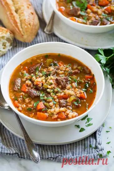 Суп с говядиной и перловкой – пошаговый фото рецепт