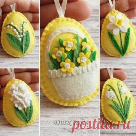 Пасхальные яйца из фетра