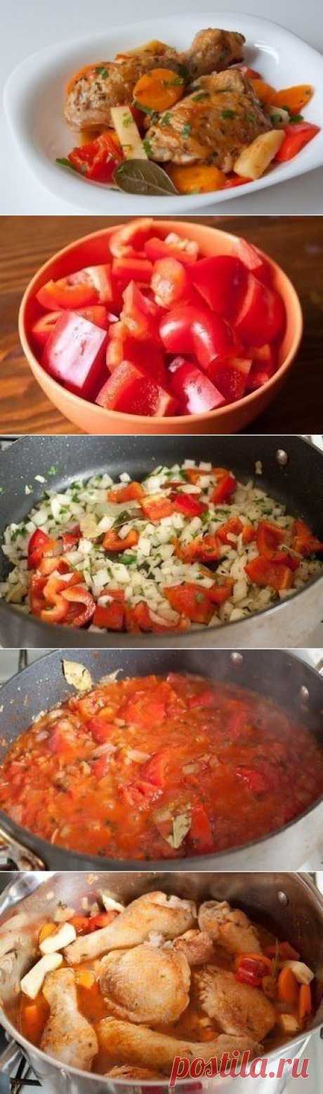 Фрикасе из курицы по-креольски.