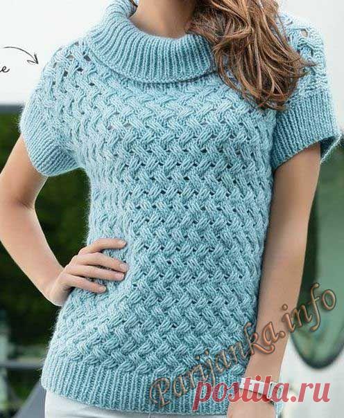Пуловер с короткими рукавами