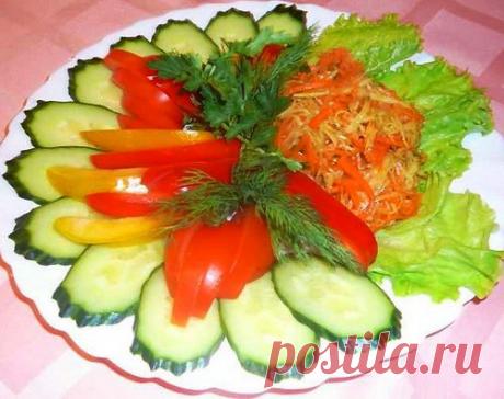 Новогодняя нарезка: овощная тарелка