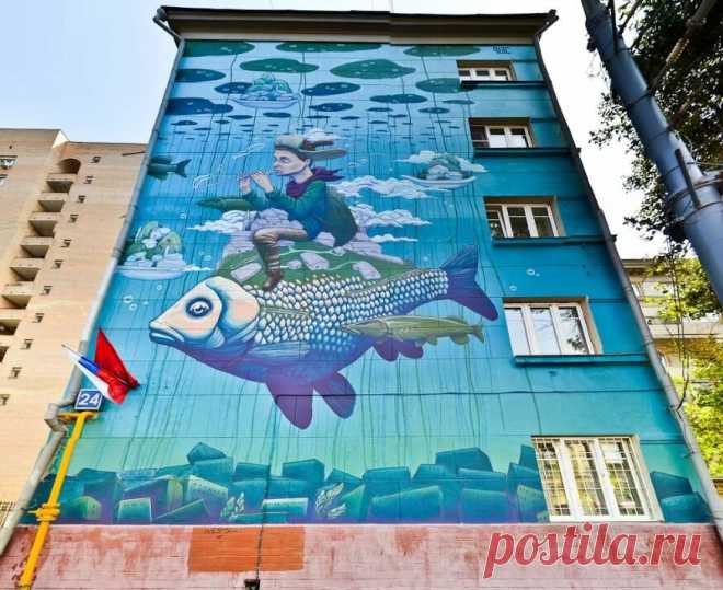 Удивительные граффити на стенах домов - фото | Полезный канал | Яндекс Дзен