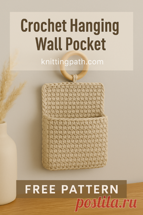 Crochet Hanging Wall Pocket Organizer Free Pattern