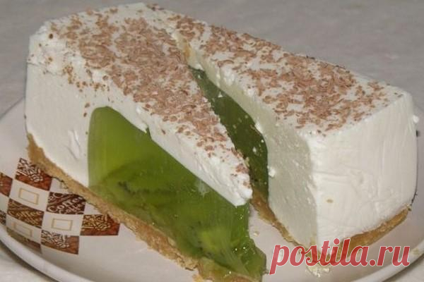 Торт-желе из сметаны и киви / Кулинарная песочница