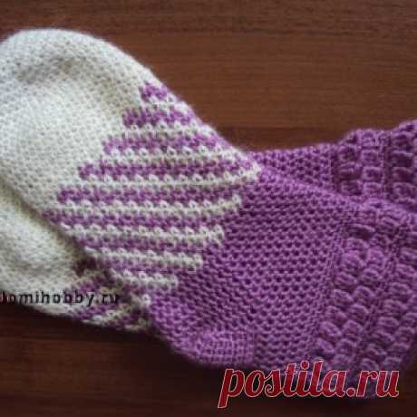 Вяжем носки крючком. Мастер-класс - МирТесен