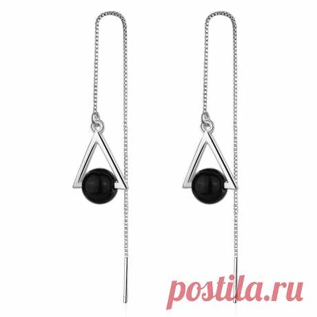 Серьги-протяжки c посеребрением, Swarovski Crystal Shik (Арт.: 75902-9) купить по выгодной цене в Интернет-магазине Море блеска