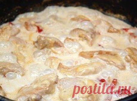 Курица в сливках в мультиварке