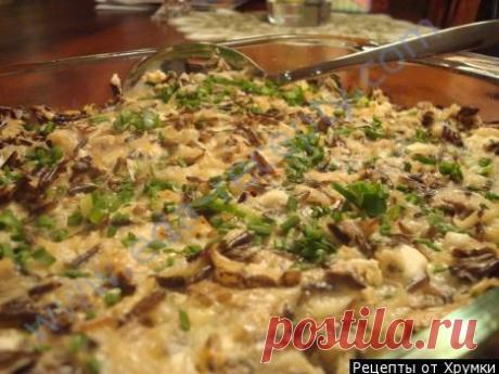 Кулинарный рецепт Яичница с диким рисом и грибами с фото