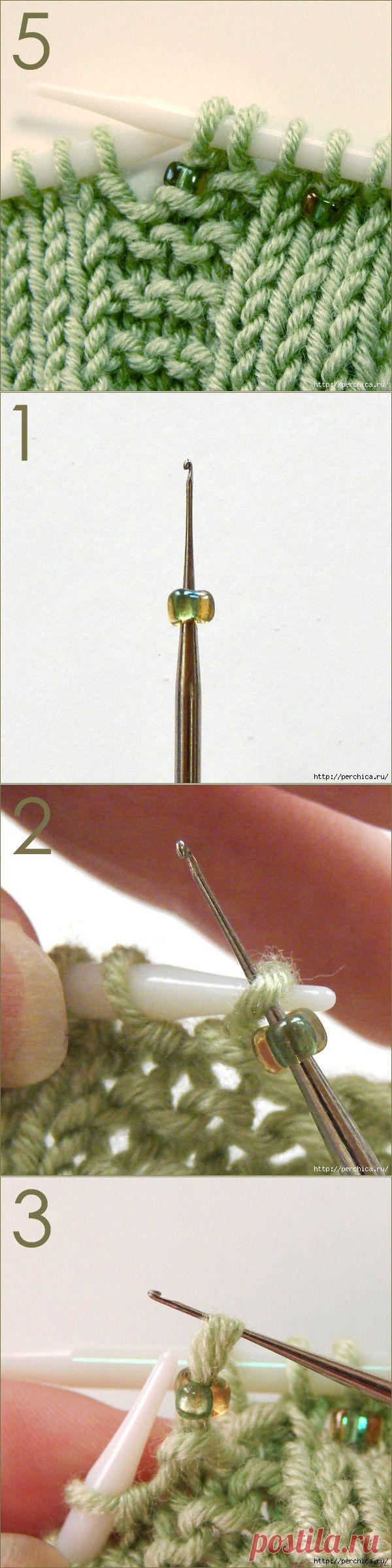 >Чудо совет - как вязать с бисером на толстых спицах
