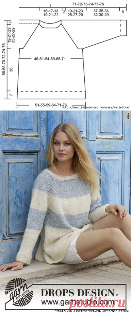 DROPS 191-2 ☼ С ПЕРЕВОДОМ ☼ ДЖЕМПЕР: SAILOR’S LUCK / Всё из мира рукоделия (изучаю и делюсь различными техниками и видами рукоделия)