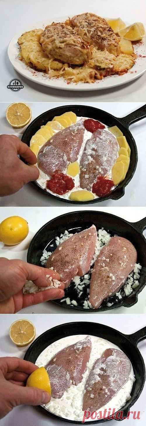 КУРИНЫЕ ГРУДКИ, ЗАПЕЧЕННЫЕ В СЛИВКАХ ПОД СЫРОМ