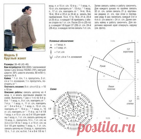 Теплый жакет, связанный по кругу