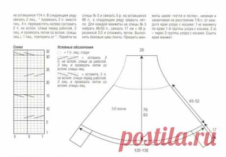 Crochê Tricô - Gráficos: Poncho em Tricô
