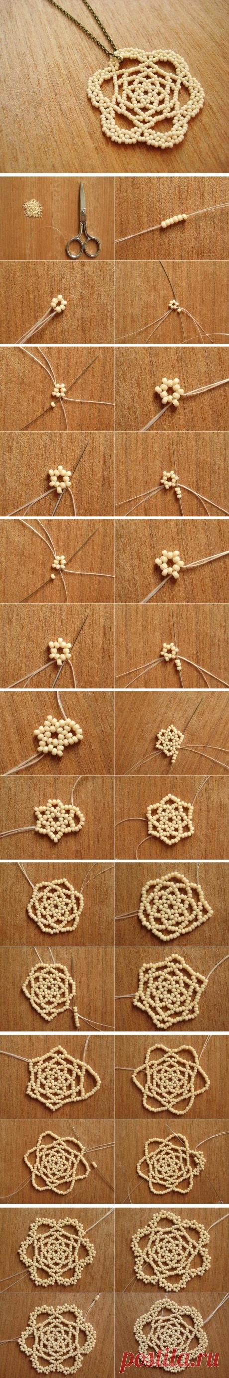 DIY Bead Flower Pendant DIY Projects | UsefulDIY.com