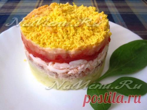 Салат "Мимоза" с тунцом и перцем