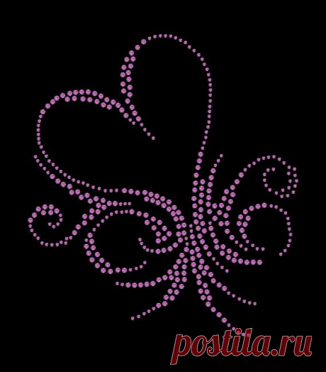 Downloadable Rhinestone template-Tribal heart