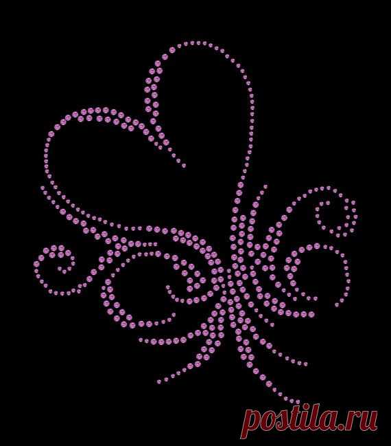 Downloadable Rhinestone template-Tribal heart