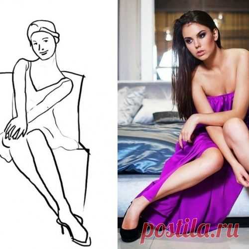 Еще 20 удачных поз для женской фотосессии